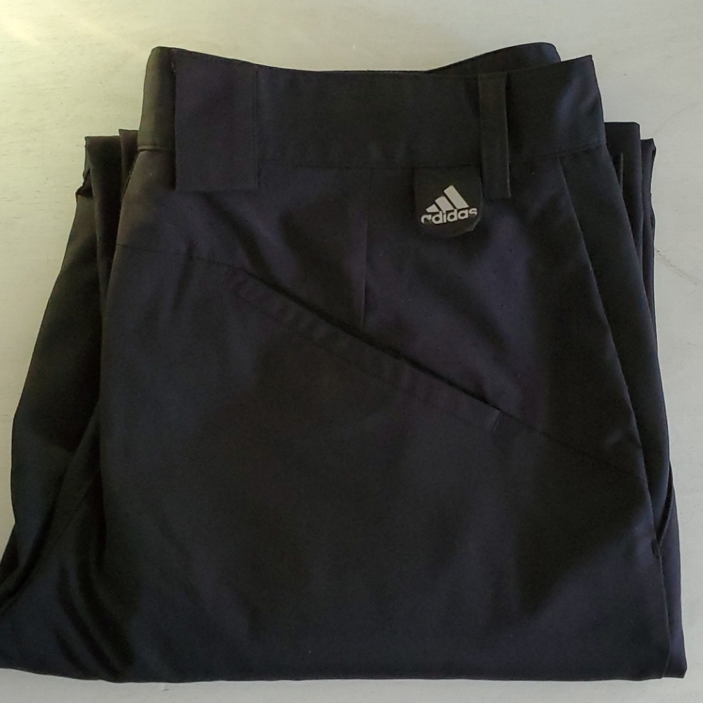 ADIDAS MENS BLACK FLAT FRONT TRI STRIPE CLIMA COOL